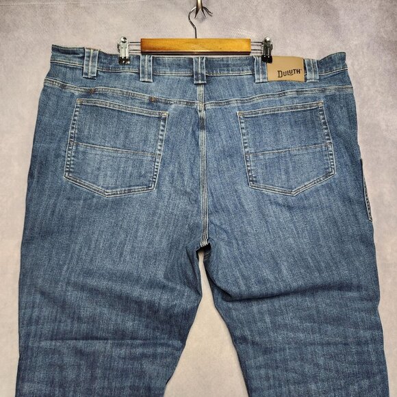Duluth Ballroom Double Flex Jeans Mens 46x30 Blue Denim Relaxed Fit‎ Workwear - Picture 3 of 16